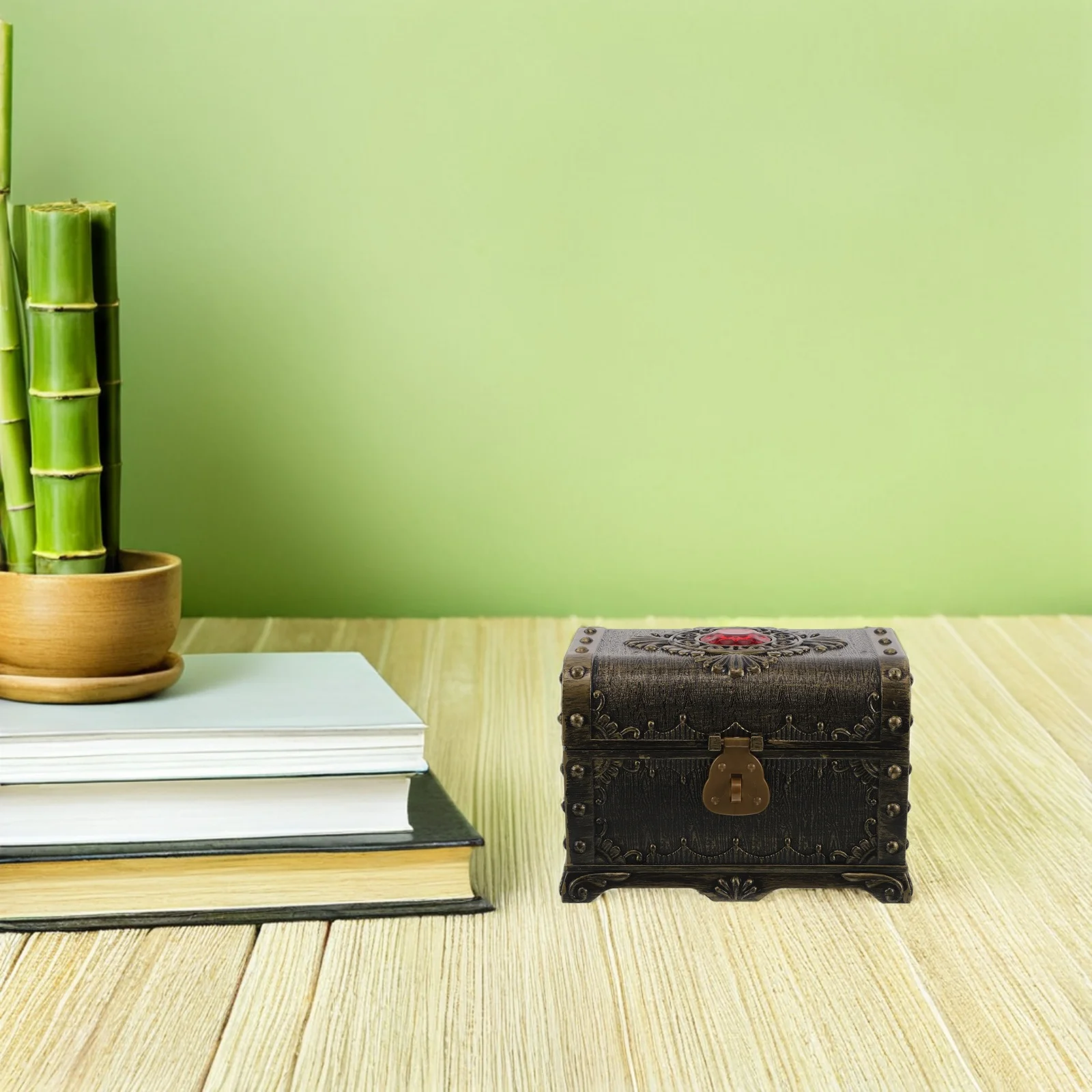 خمر القراصنة صور جذع 5.5X3.85X3.73 بوصة قابل للقفل البلاستيك الكنز الصدر للأطفال تخزين مغامرة اللعب منزل مكافأة #1