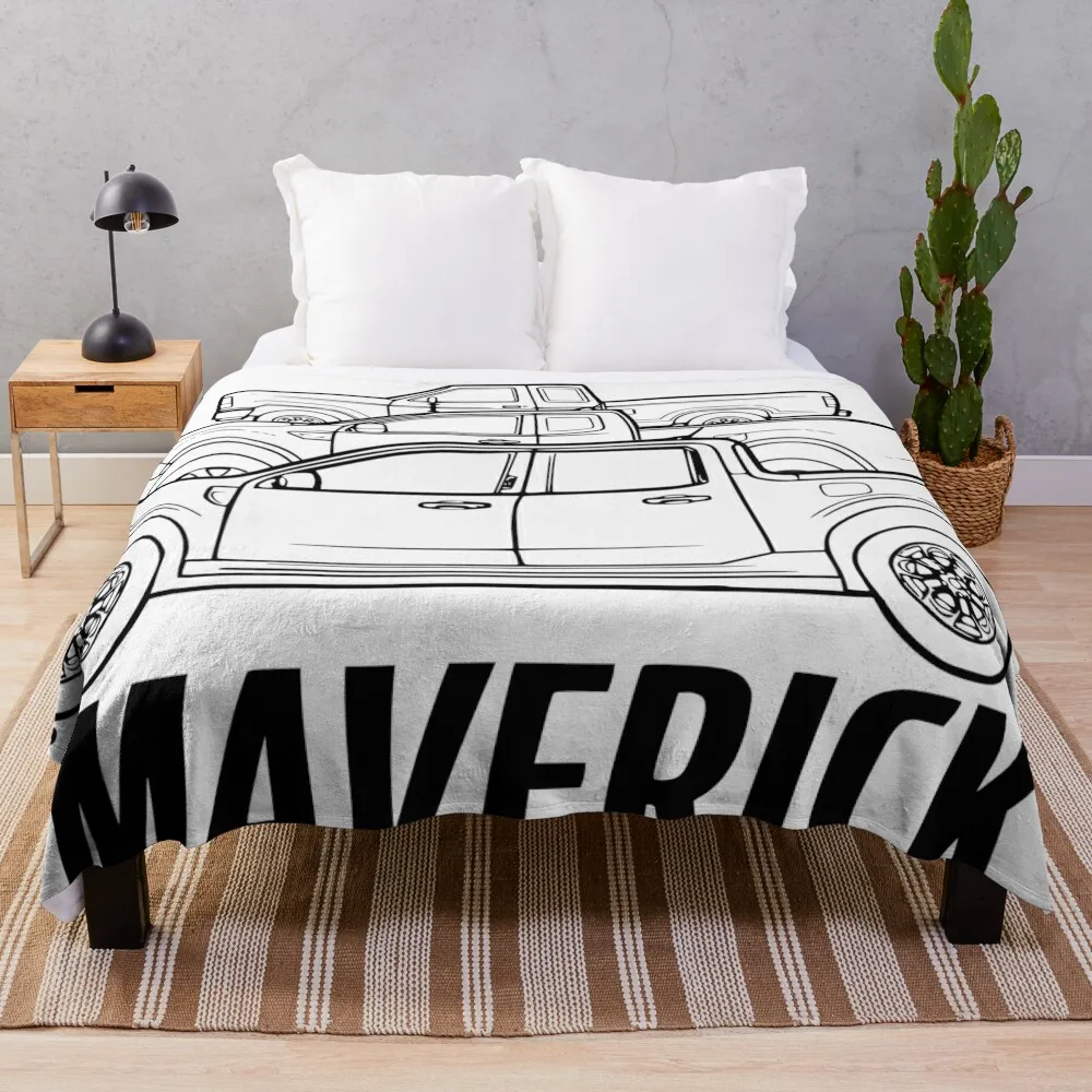 Ford Maverick pickup history Throw Blanket Baby Decoratives Warm Bed linens Blankets