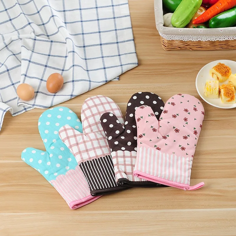 1PC T Microwave Oven Insulation Gloves Thickened High Temperature Resistant Glove Pad Kitchen Baking Heat 