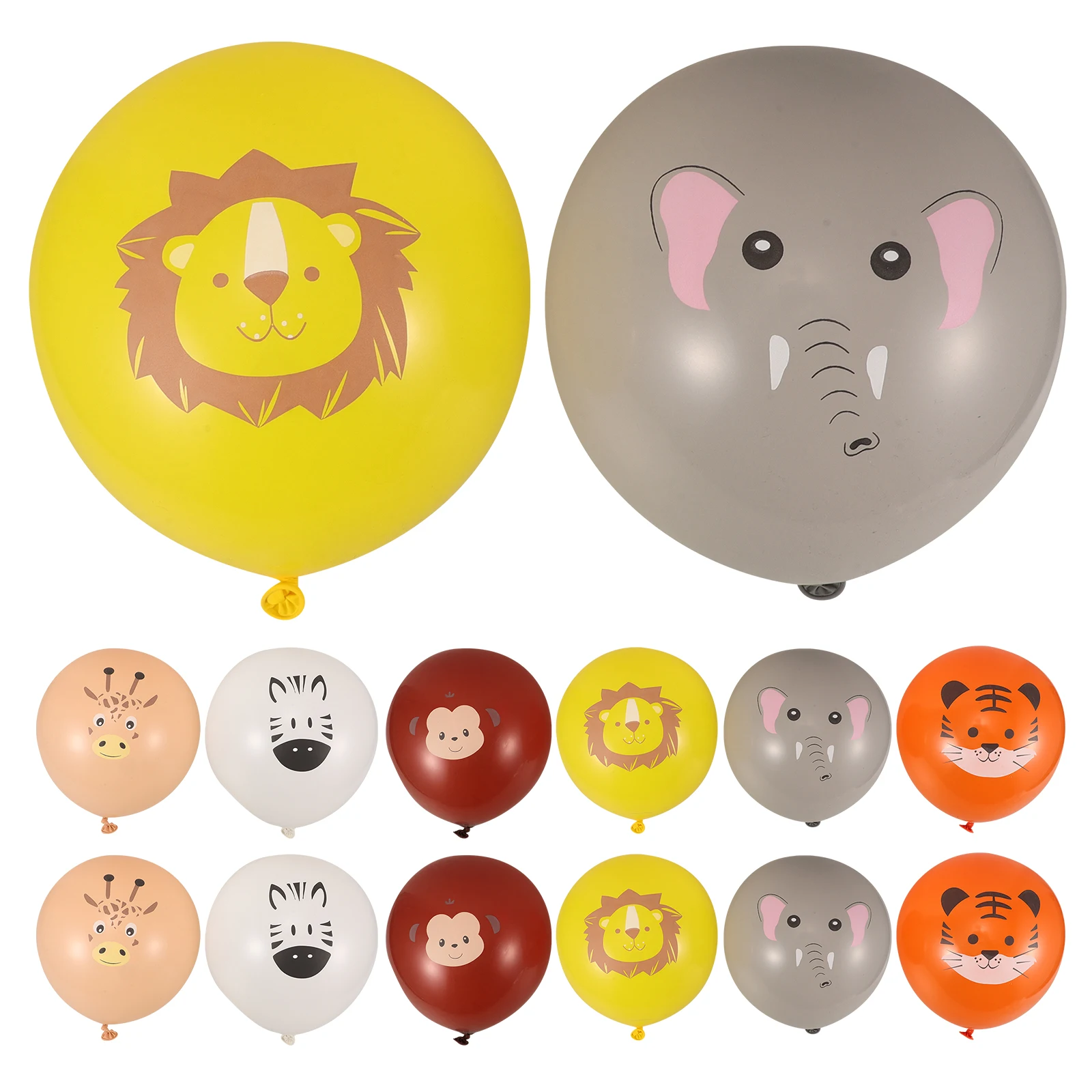 

12pcs Latex Jungle Zoo Balloon Decorations For Birthday Shower Outdoor Party 12 Inch Reusable Colorful