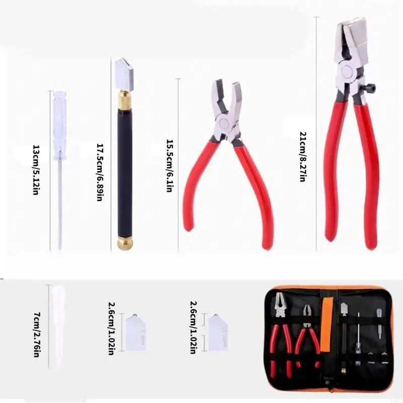 E5BE Glass Cutter Tools Set Glass Cutting Tool Glass Cutter Kaca Berlari