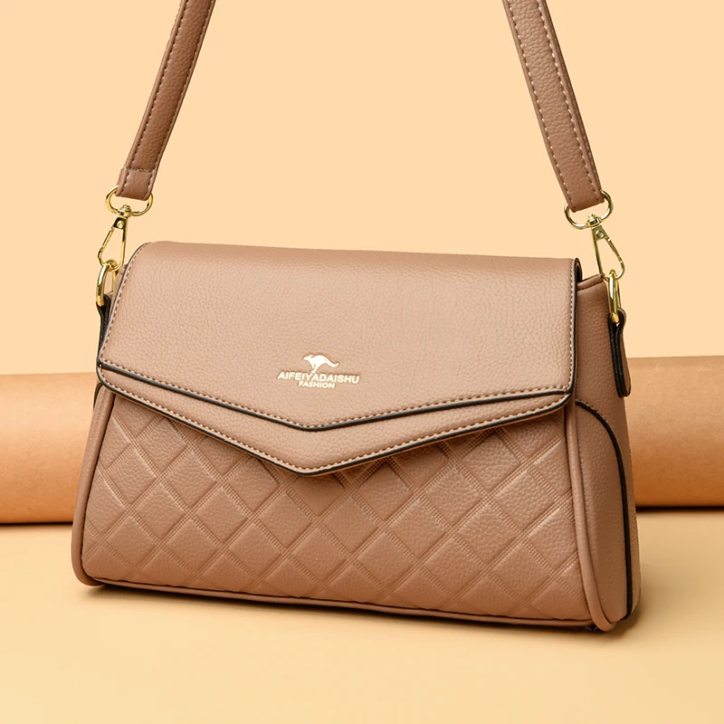 

Модная высококачественная сумка из искусственной кожи, элегантная женская однотонная сумка через плечо, женская сумка-мессенджер для девочек