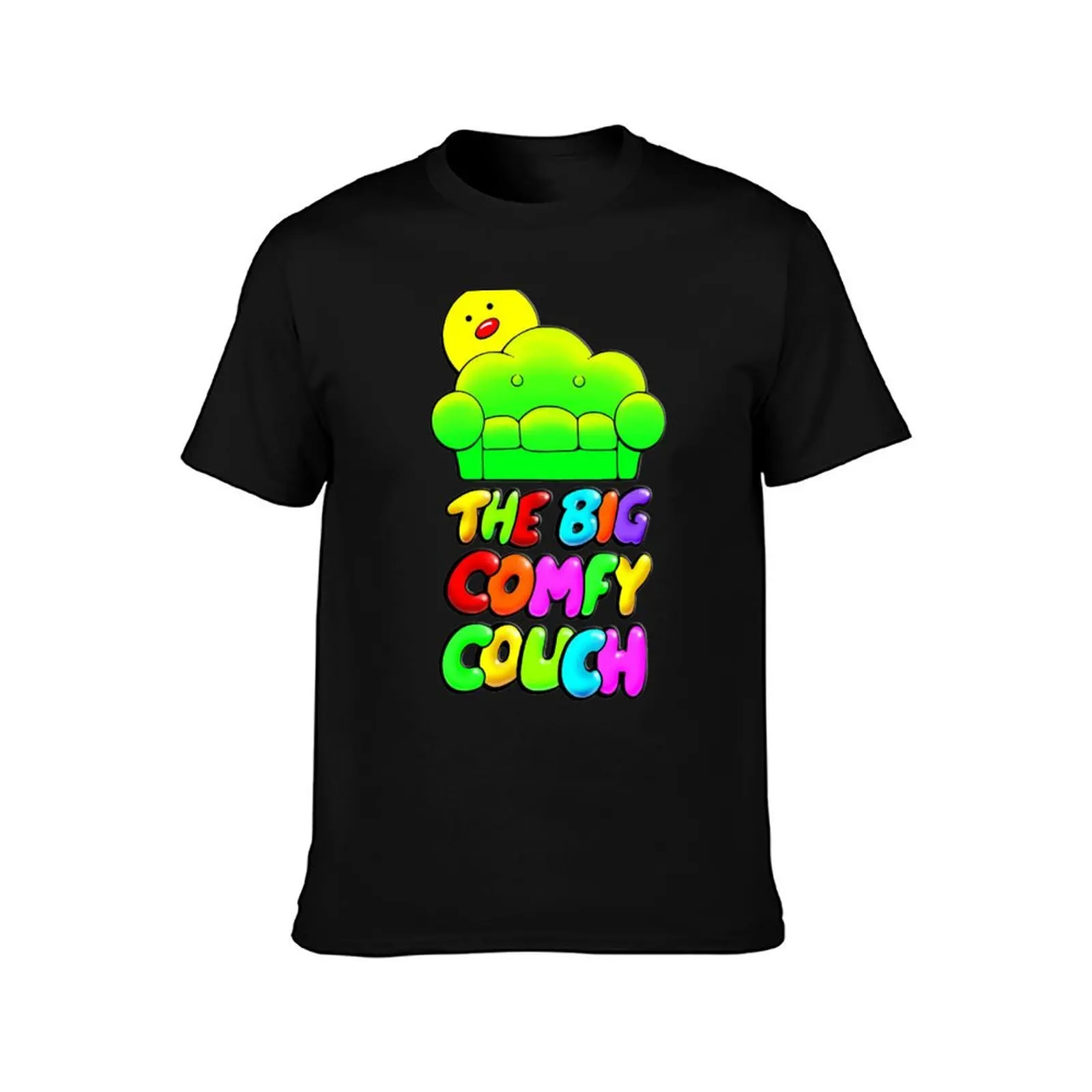 The Big Comfy Couch T-Shirt Summer Casual Cotton Tee Oversized Streetwear Tops Vintage Graphic Print Loose Fit Short Sleeve