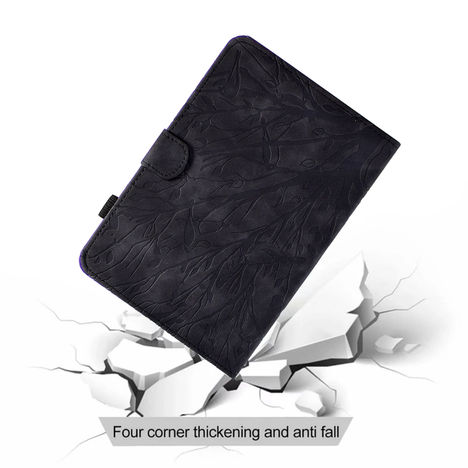 Juste de protection en cuir à rabat pour Apple iPad Pro 11, 2024 ", arbre de richesse, gaufrage, fente pour carte, portefeuille antichoc, tablette, 11.0