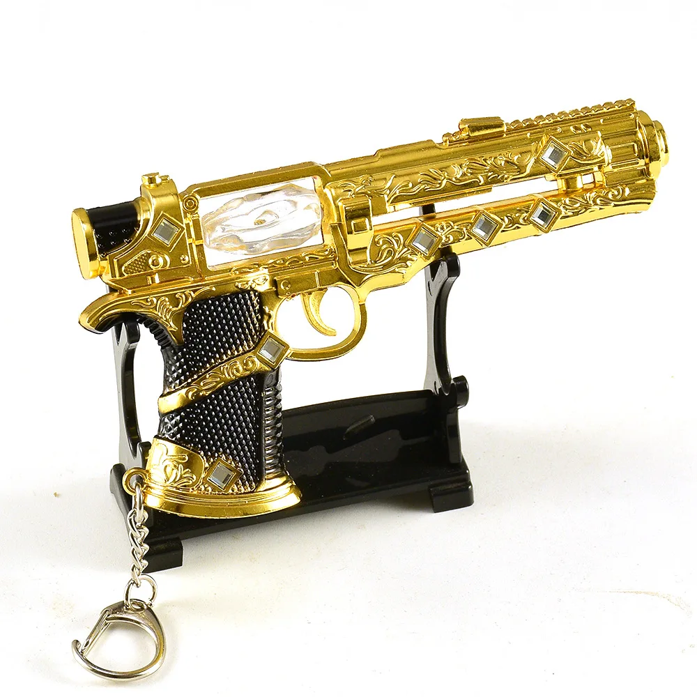 12 centimetri Gioco Per Il Cuore di Pace di Surnan Pistola Giocattolo armi Modello di Gioco Periferico Realistico Pistola Artigianato In Metallo Ornamenti Ragazzo giocattolo Regali