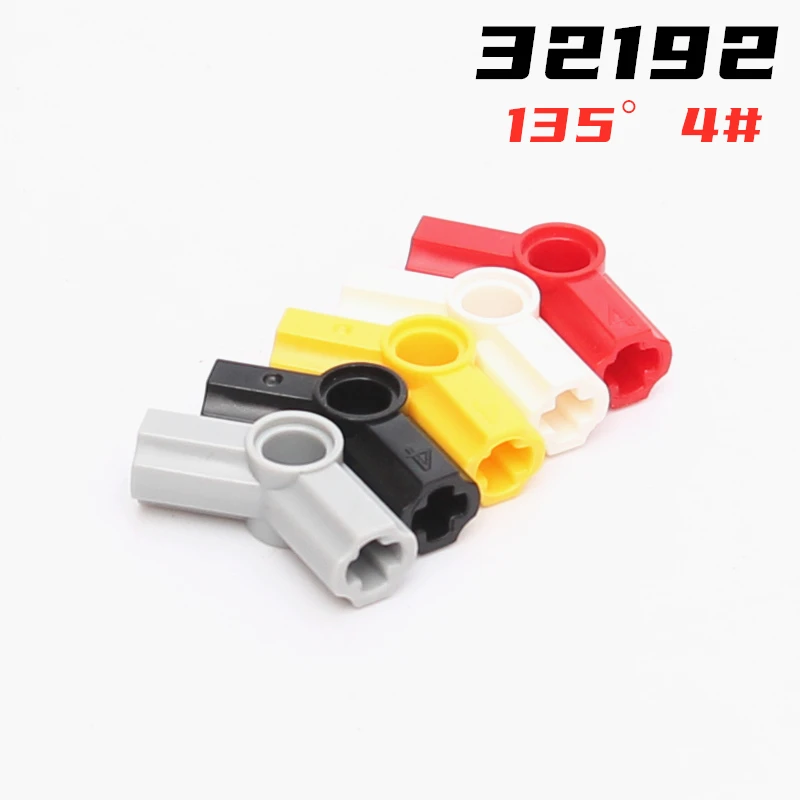 Rainbow Pig MOC Particles 32192 42156 High-Tech Axle and Pin Connector Angled #4 - 135° Building Blocks Parts Kids DIY Bech Toys