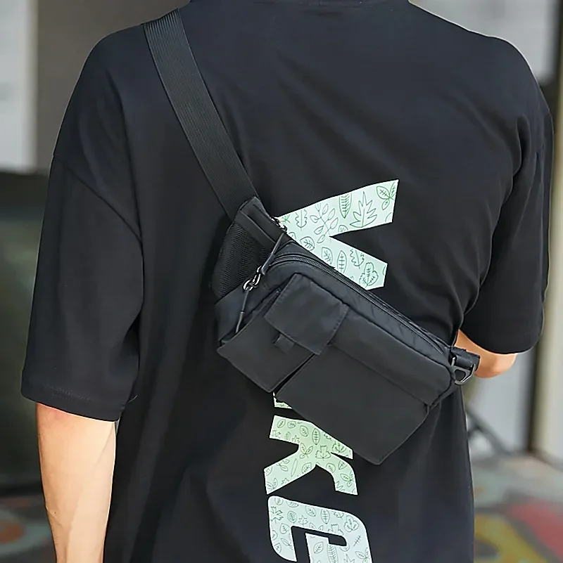 Men\'s Chest Bag Fashion Shoulder Crossbody Bags for Male 2025 Summer New Oxford Cloth Waterproof Man Messenger Sports Travel