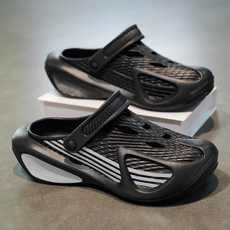 

Men's Sandals Summer New Casual Thick-Soled EVA Garden Shoes Fashion Outdoor Beach Slippers Hole Slippers