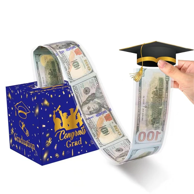 2024 Graduation Money Box For Cash Surprise Box Gift For Graduate Billionaire Money Holder With Pull Out Card DIY Set