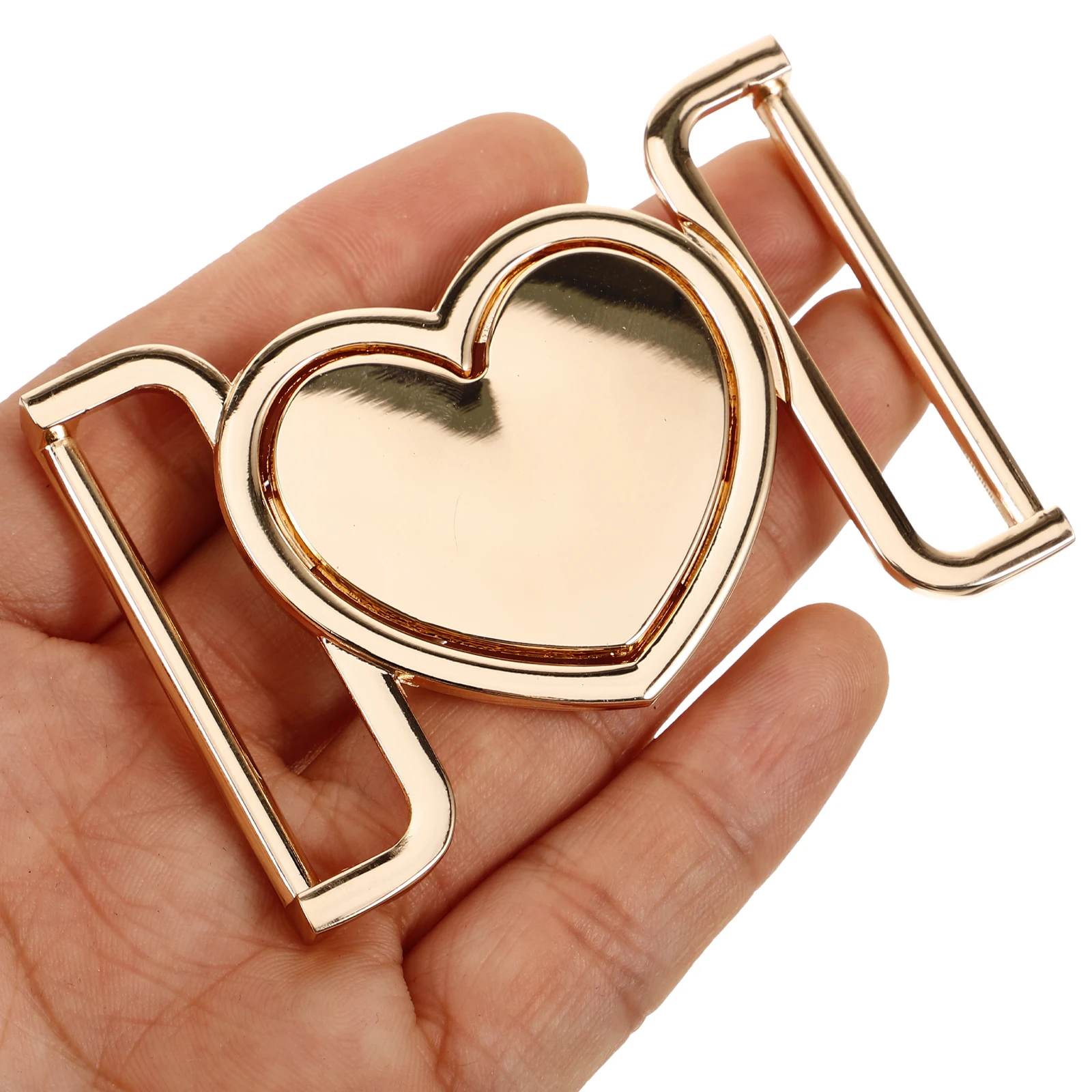 

Heart Shaped Toggle Buckle Black 40MM Diameter Metal Waist Belt Clasp For Coat Clothing Accessories Simple Style Everyday