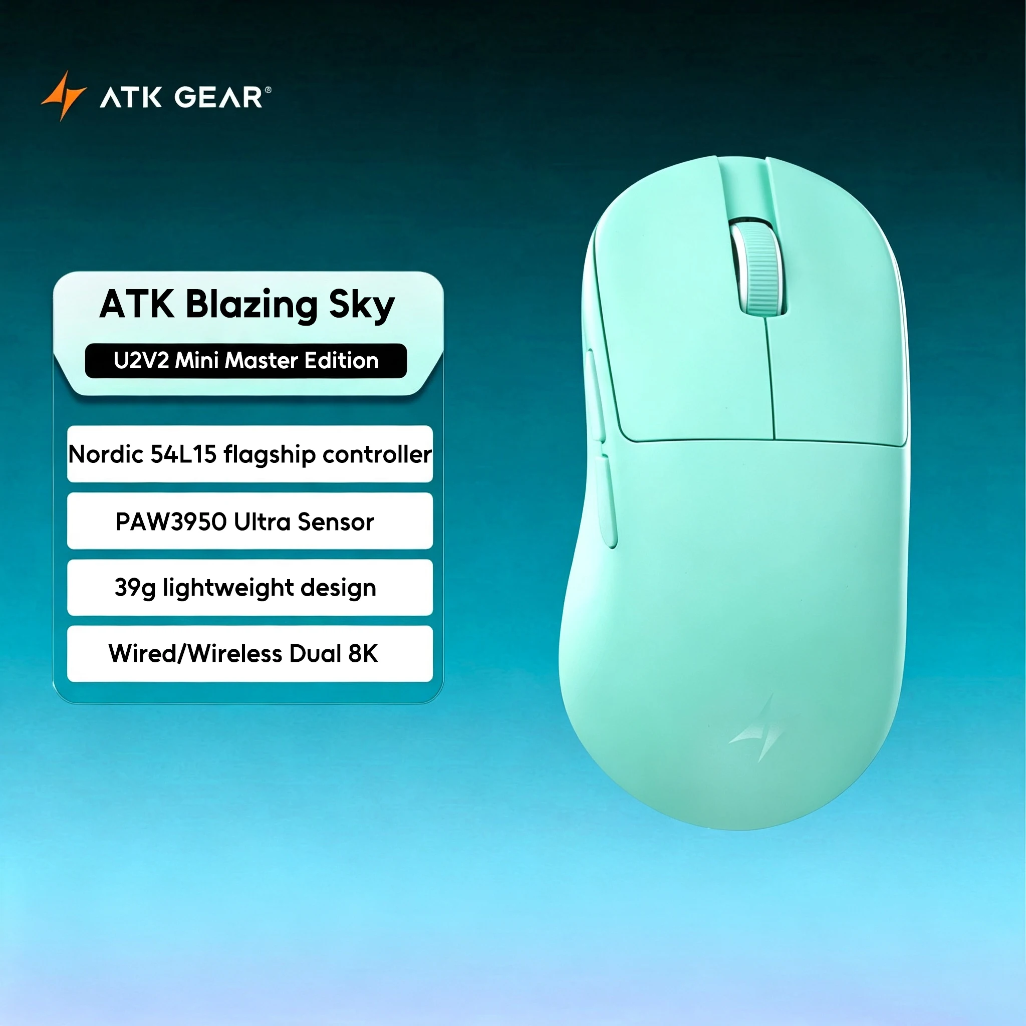 U2 Plus U2 V2 Mini Ultimate U2V2 Wireless Gaming Mouse PAW3950Ultra PAW3955Master 8Khz 2.4G Wired Ergonomic E-sports Gamer Mouse