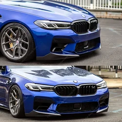 MP Style Front Bumper Lip Splitter Diffuser Canards For BMW F90 M5 M5 Competition 4.4T 2020-2023 Facelift Bodykits Tuning