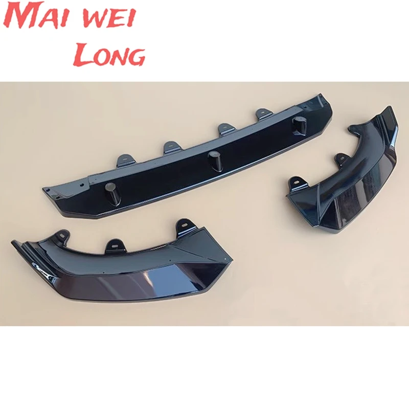 Front Bumper Splitter Lip Spoiler Diffuser Guard Body Kit Cover For BMW X3 G01 X4 G02 dark kni 2021 2022+ Gloss Black ABS Tuning