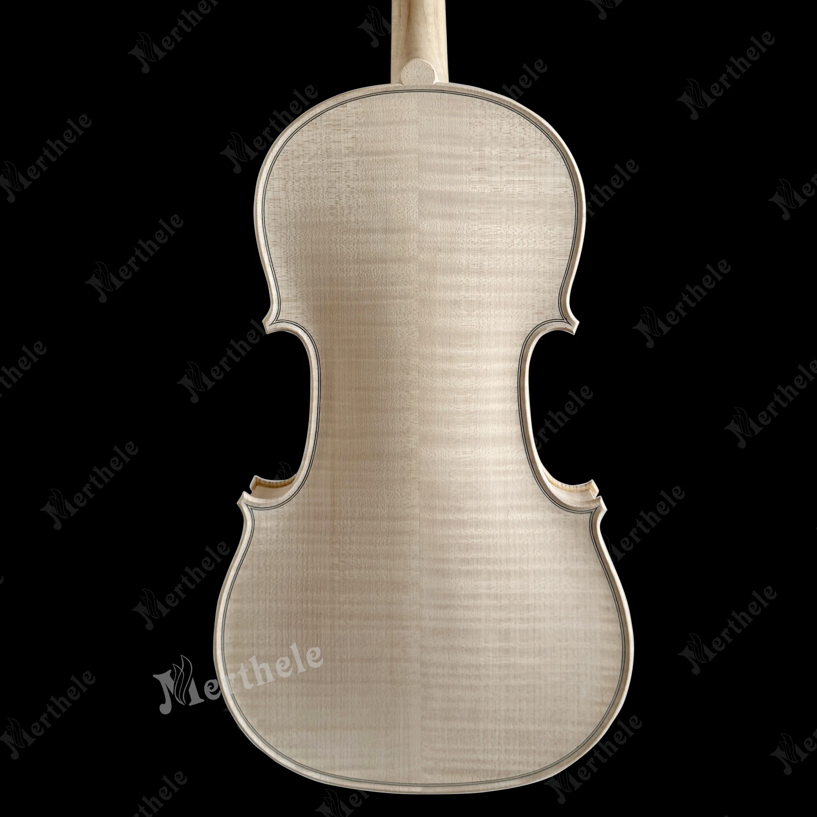 كمان خلفي غير مكتمل مصنوع يدويًا من الخشب الصلب، مصنوع من قبل صانعي تشين المحترفين، كمان أبيض