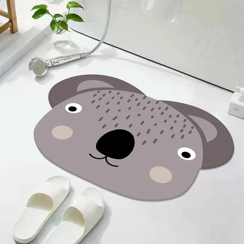 أغطية رأس على شكل خاص، رسوم متحركة لطيفة للمرحاض، شفط الطين، باب المرحاض، سجادة أرضية الحمام #2