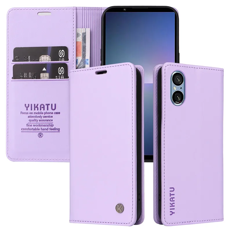 플립 커버 가죽 케이스, 소니 10-6 Xperia 10 VI, 1 IV, 5 V, 10 V, Xperia10VI, Xperia10V, Xperia1VI 지갑 가방, 전화 케이스 카드 슬롯