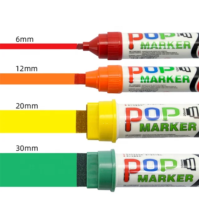 30mm Art Graffiti Markers Pens Large Capacity Fast Dry Waterproof Permanent for Poster Paint Brush Advertising pop marker