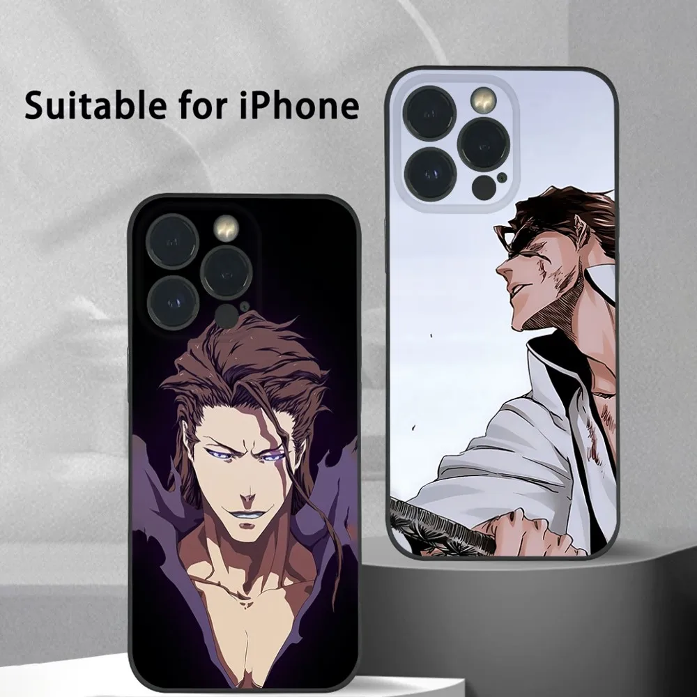 

A-Aizen SousukeS BLEACH Phone Case For iPhone 16 15 14 13 12 11 Pro Max Plus Mini Frosted Soft Shell Funda