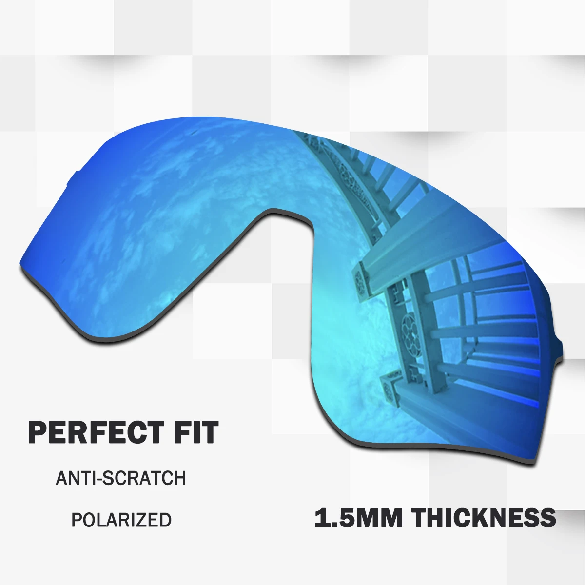 Ice Blue POLARIZED Replacement Lenses for Oakley Sutro Lite Sweep OO9465 Sunglasses Frame