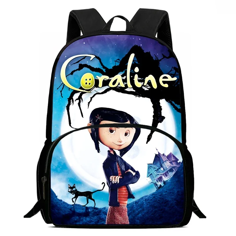 Mochila Co-ra-line Cartoon School Bags Child Backpack,Large Capacity Kids Backpack for Boys Girls,Book Bags for Pupil Students