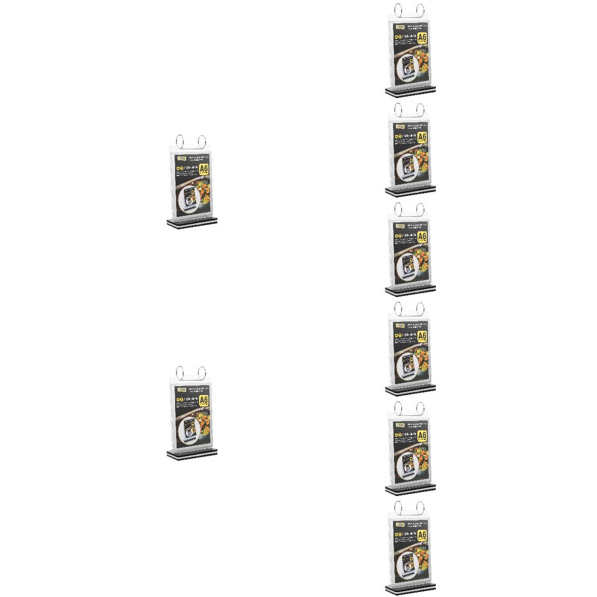Tabletop Menu Titulares do sinal do cartão, Show Rack, Desktop Display com base, suporte de PVC, 8 pcs