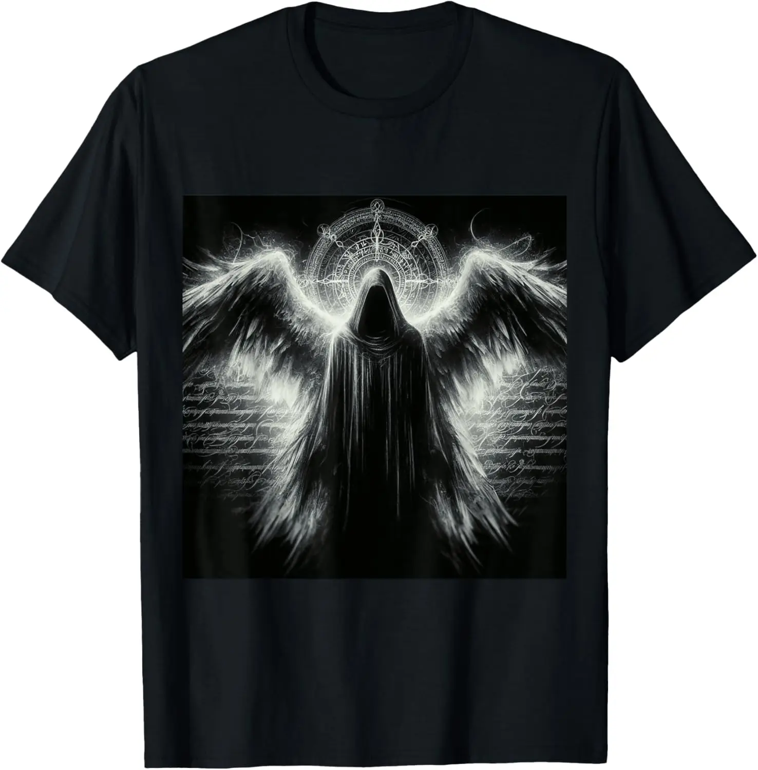 Archangel Azrael Religious Dark Fantasy Art Angelic Design T-Shirt