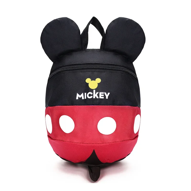 Disney Baby backpack 1-3 years old child bag Cute cartoon mickey Minnie boys and girls baby kindergarten bag with anti-lost rope