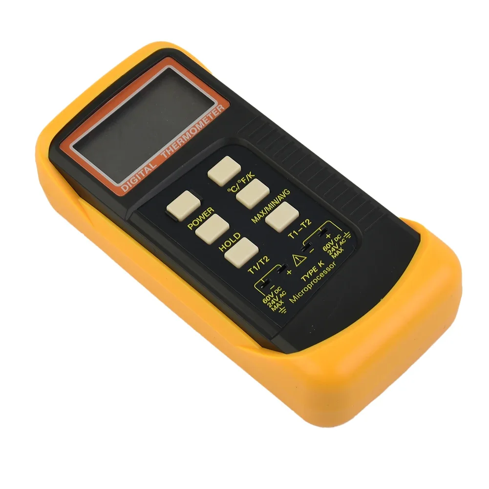 

Digital Thermometer 1 Meter Cable Length Test Meters & Probe -50°C To 1300°C -58°F To 2372°F 149 X 71 X 41mm 2 Sensors Brand New