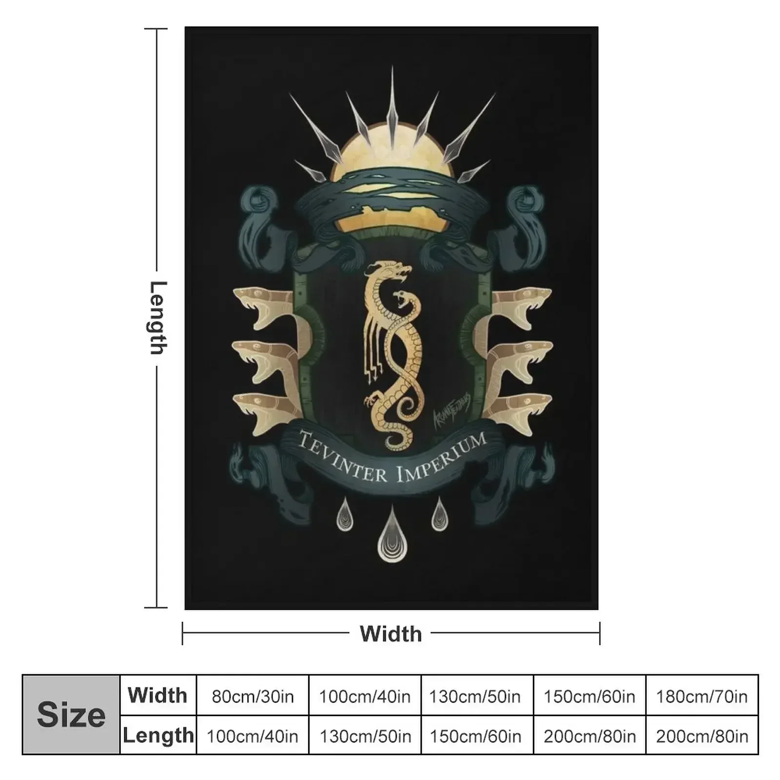 Dragon Age: Tevinter Imperium Heraldry Throw Blanket cosplay anime Hair Soft Plaid Polar Blankets