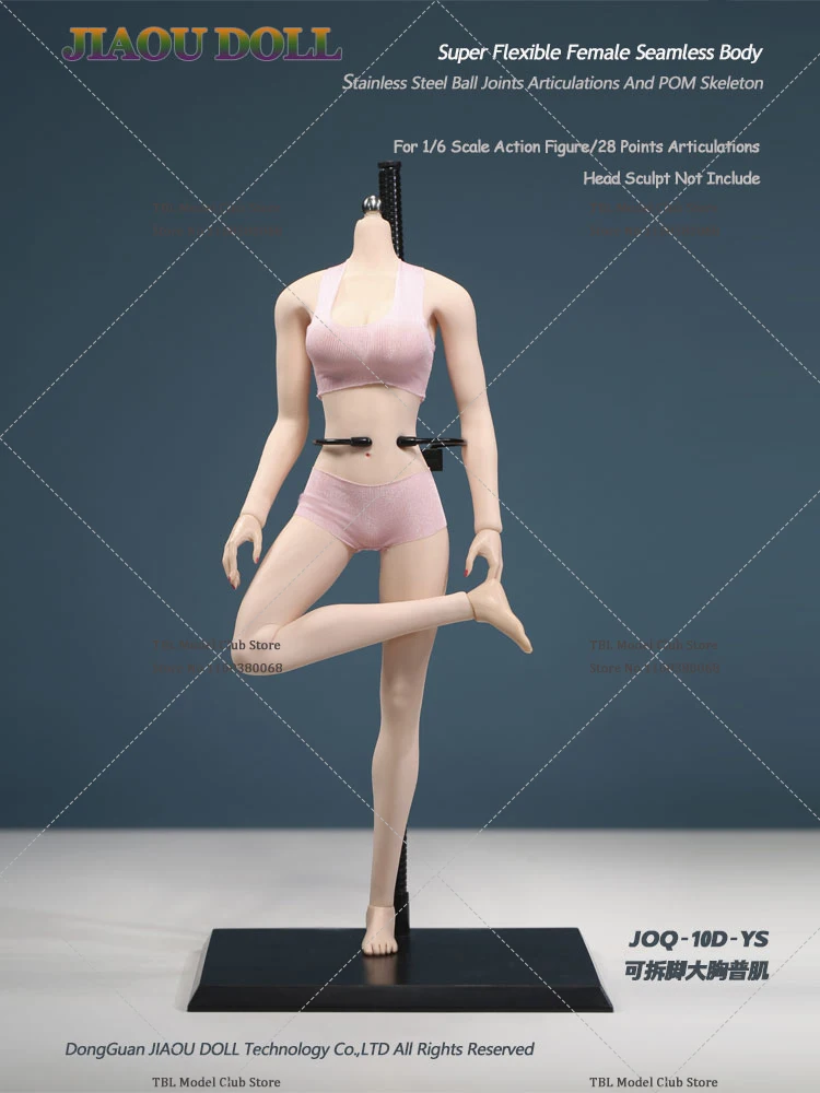 In Stock JOQ-07F JOQ-10D 1/6 Scale Female Soldier Seamless Large Chest Dismantling Connecting Feet Body Fit 12inch Action Figure