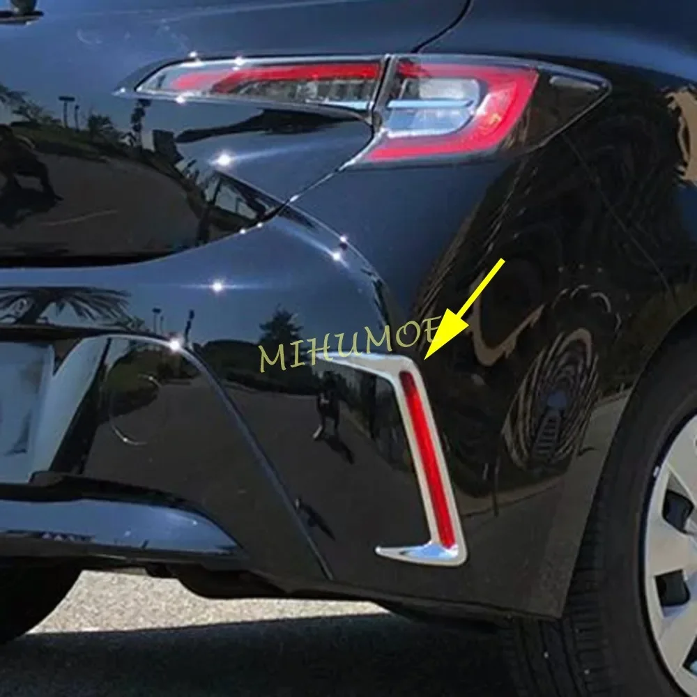 

Chrome Rear Bumper Reflector Fog Light Cover For 2019-2024 Toyota Corolla Hatchback Sport