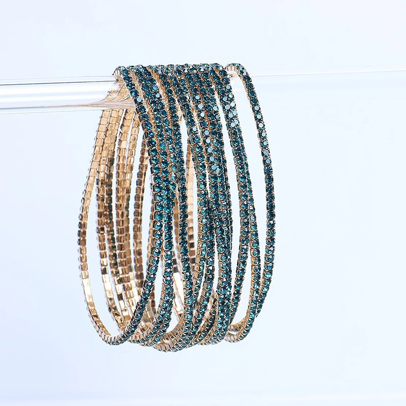 5 stücke Mode Kristall Strass Stretch-Armband Für Frauen Elastische Armband Hochzeit Armbänder Täglichen Weiblichen Schmuck Zubehör – Detail 3