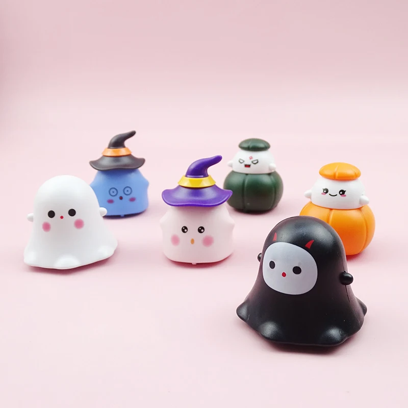 5Pcs/bag Cartoon Mini Halloween Q Version Pull Back Car Toys Kids Cute Wacky Toy Car Holiday Party Decoration Children Fun Gifts