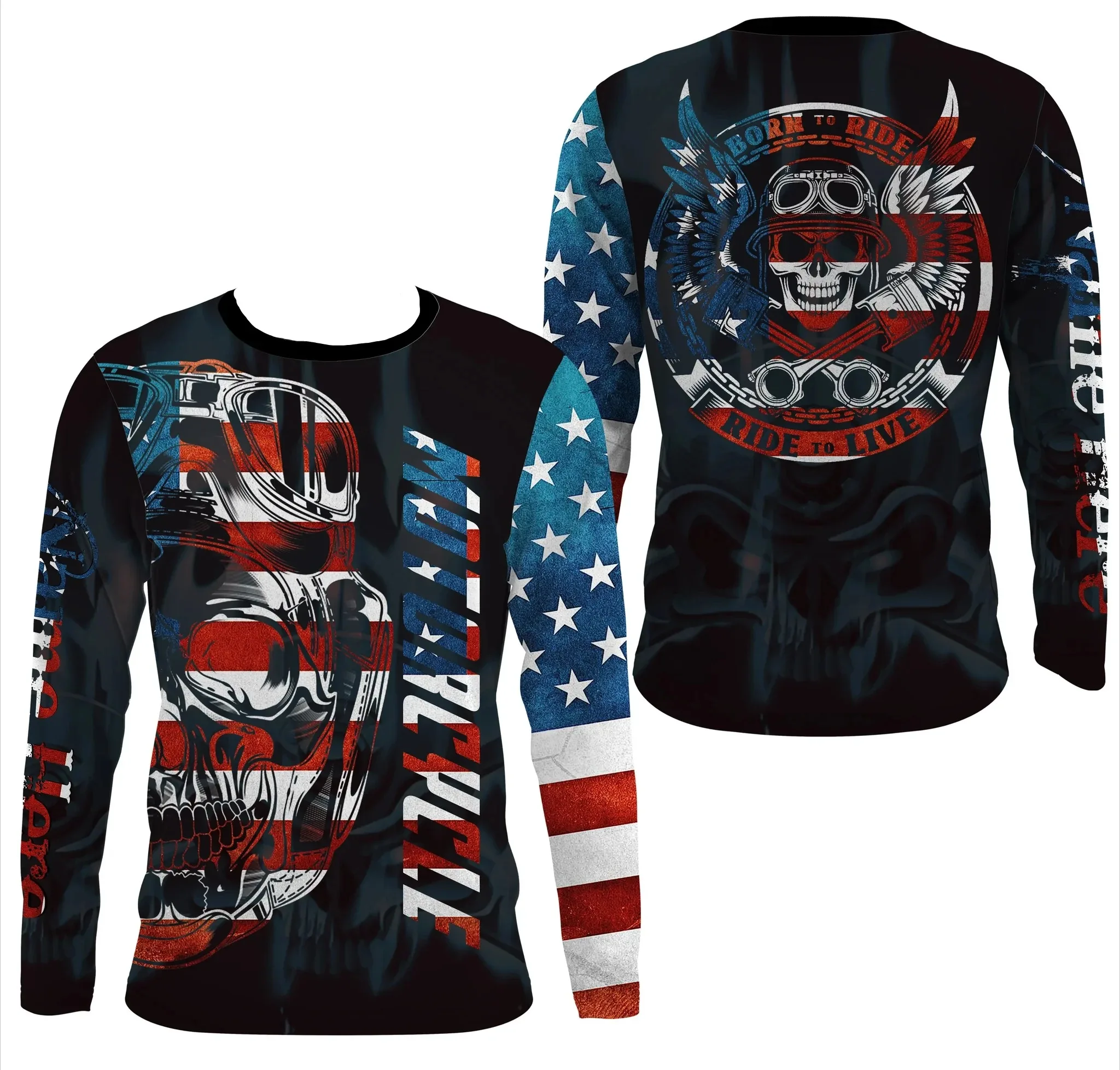 2026 Patriotic-Themed Personalized Motocross Gear – 3D Printed USA-Style MX Racing & Dirt Bike Apparel for Kids and Adults