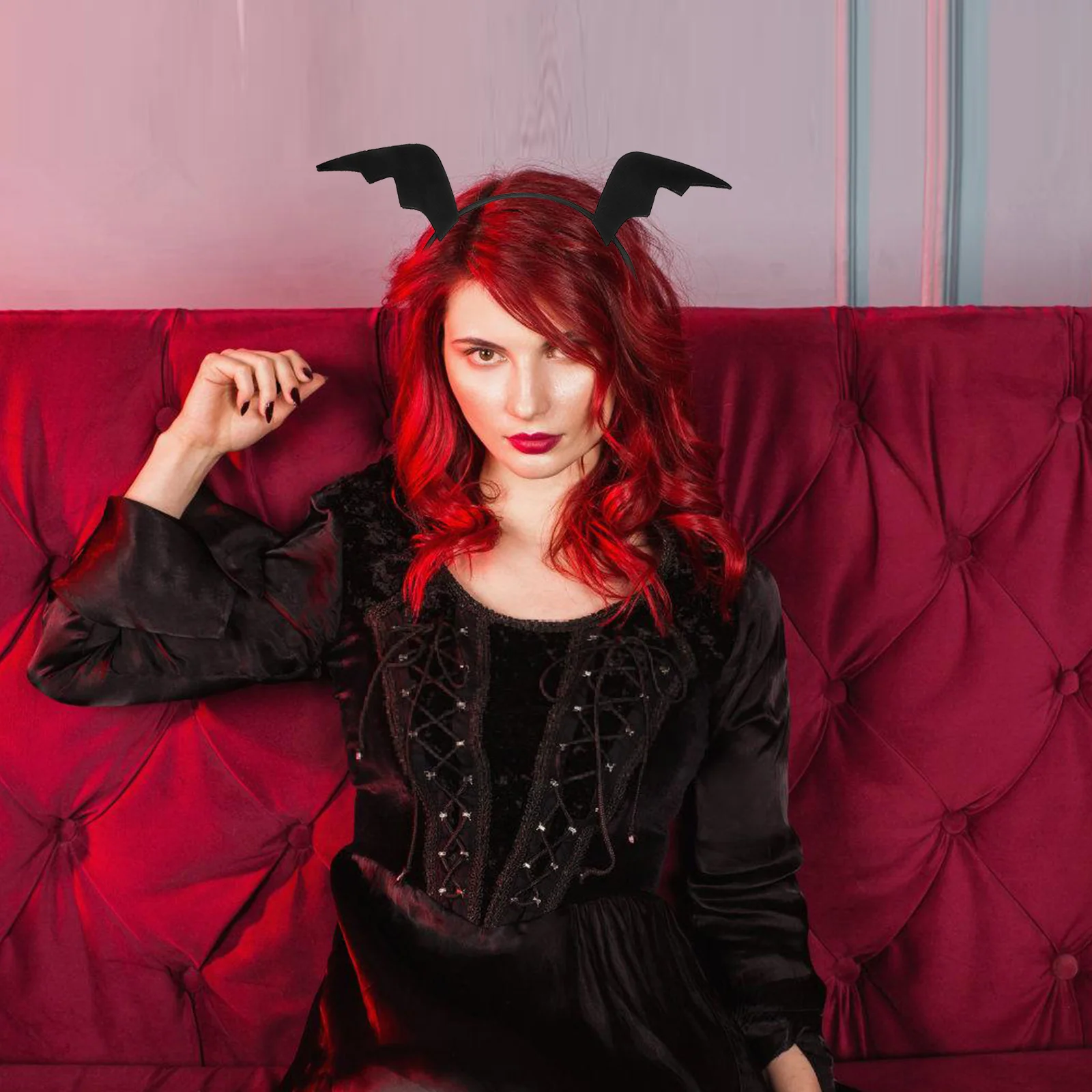 

Bat Wing Christmas Hairband Alloy Cute Hairband Decoration Christmas Party Cosplay Hair Accessory Xmas Headpiece