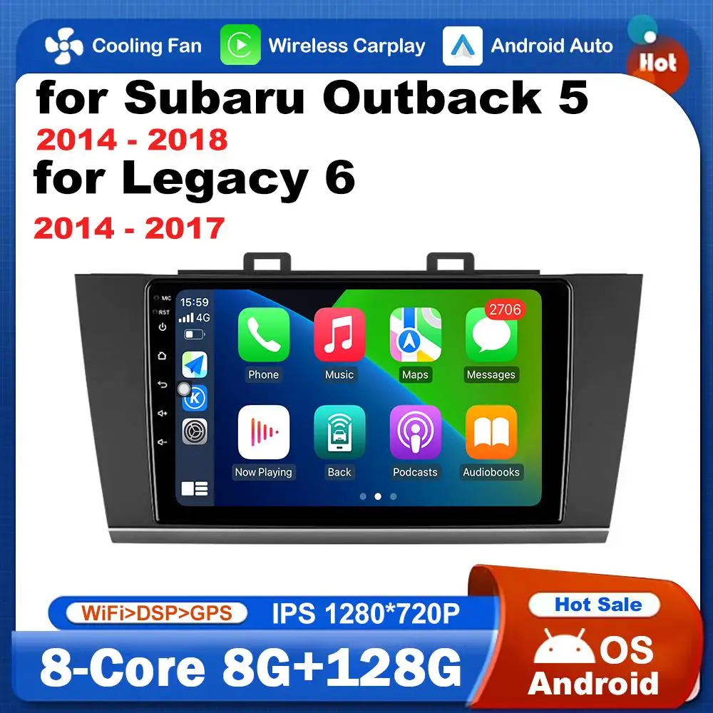 

2.5D Screen Car Radio Multimedia Player for Subaru Outback 5 2014 - 2018 for Legacy 6 2014 - 2017 WiFi Android OS GPS Navigation