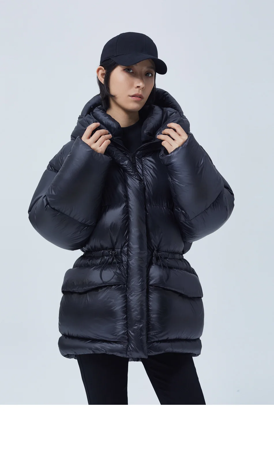 2023 Winter New Women White Duck Down Down Coat Hooded Slim Fit Short Jacket Warm Girls Snow Wear Overcoat Korean Women Parka