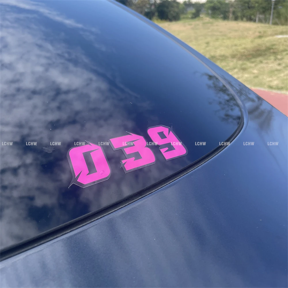 Pink Motorcycle Racing Number Stickers Car Styling Personalized Motor Auto Window Tail Scraches Cover Decal ForgedLaser