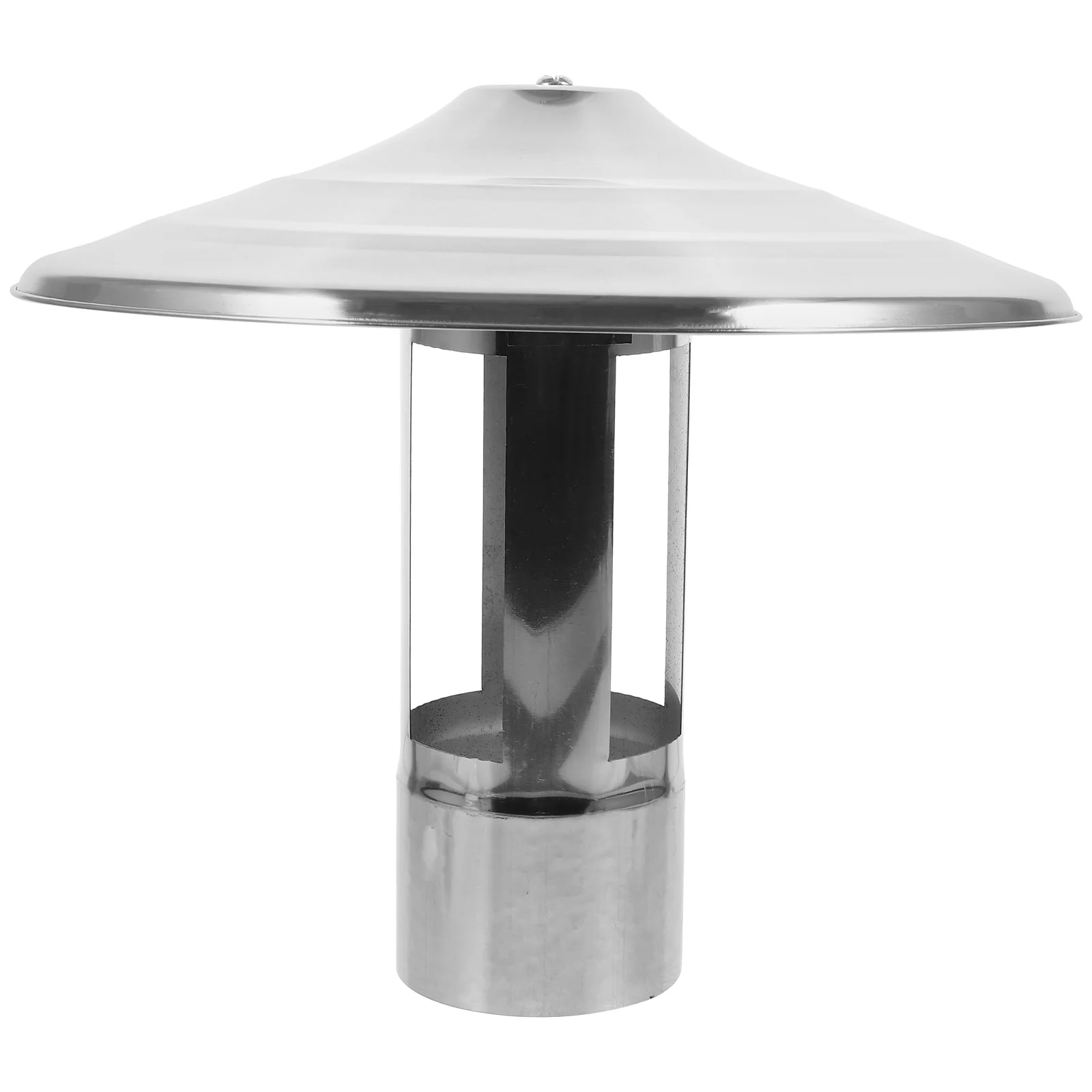 Chimney Flashing Cap Rainproof Smokestack Cover Pipeline Silver Stainless Steel Funnel Protector