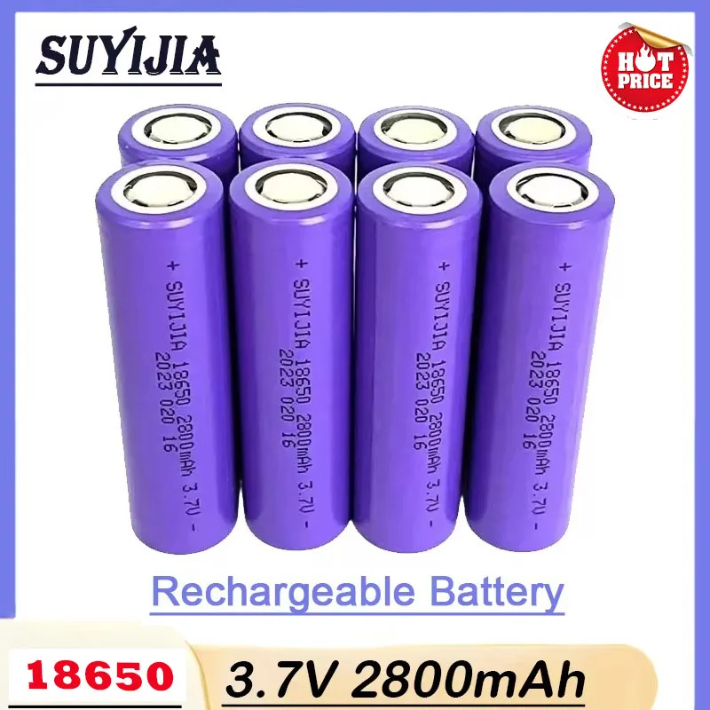 18650 2800mAh 3.7V Rechargeable Battery Suitable for Strong Light Flashlight Digital Camera  Shaver MP3/MP4  Walkie-talkie