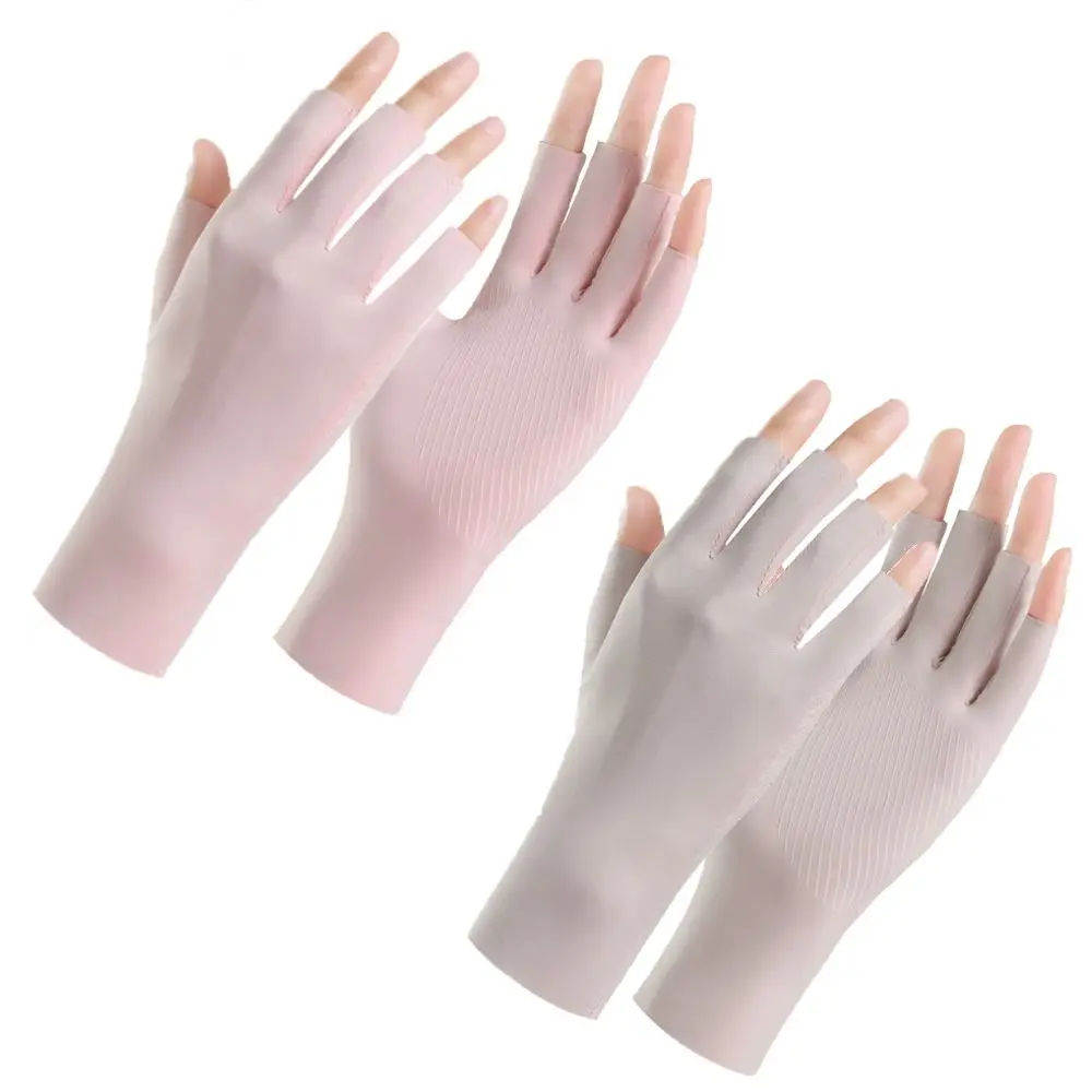 

High Elasticity Sunscreen Gloves Radiation Proof Nail Uv Protection Nail Art Mittens Breathability Protect Finger Skin