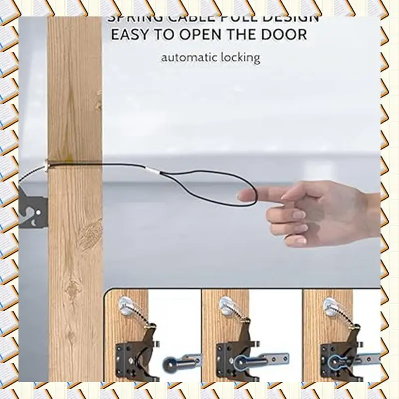 

Дверная защелка A14M, 3 шт., пружинный съемник, дверной замок для забора, небольшой замок для забора с веревкой, подходит для легко устанавливаемых ворот