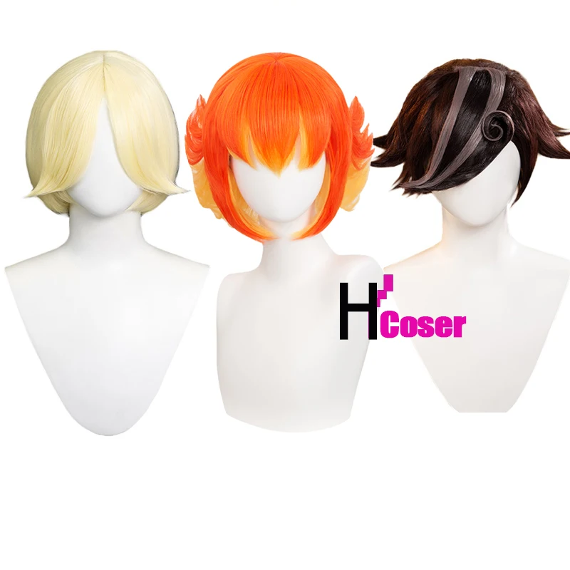 IN STOCK Pure Vanilla Pumpkin Pie Espresso Cookie Wig Game Cookie Run Kingdom Cosplay Wigs Resistant Synthetic Hair Halloween