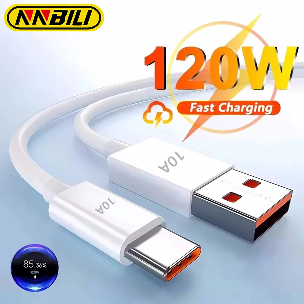 NNBILI 120W USB Typ C Kabel 0,25M/1M/1,5M/2M Superschnelles Ladekabel für Android Huawei P30 Honor Datenkabel für Xiaomi Redmi