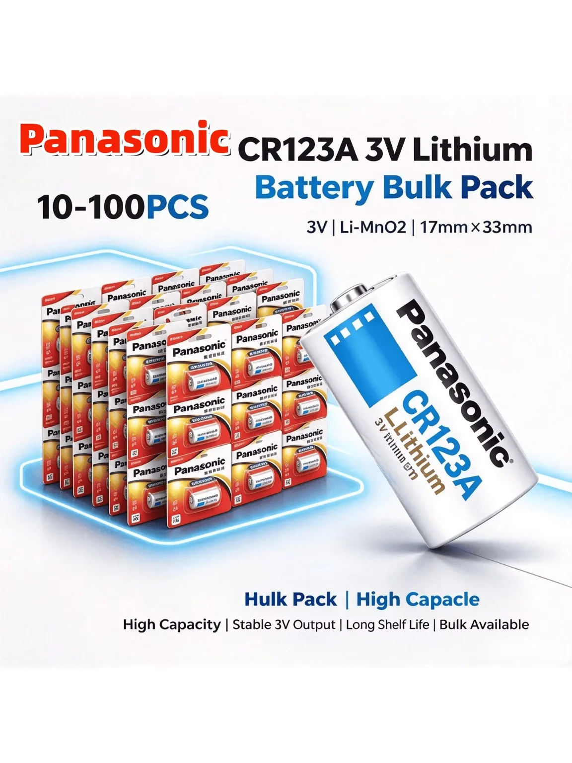 10-50 sztuk oryginalna bateria Panasonic 123 litowa 3V Arlo do aparatu CR123A CR17345 DL123A EL123A 123A — zdjęcie produktu 7