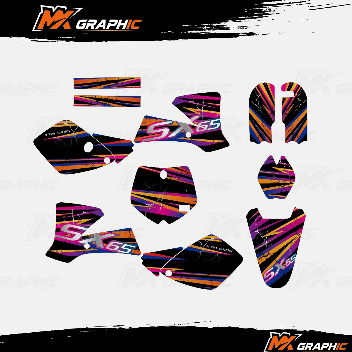 

Графика для KTM SX 65 SX65 2002 2003 2004 2005 2006 2007 2008, наклейки на мотоцикл