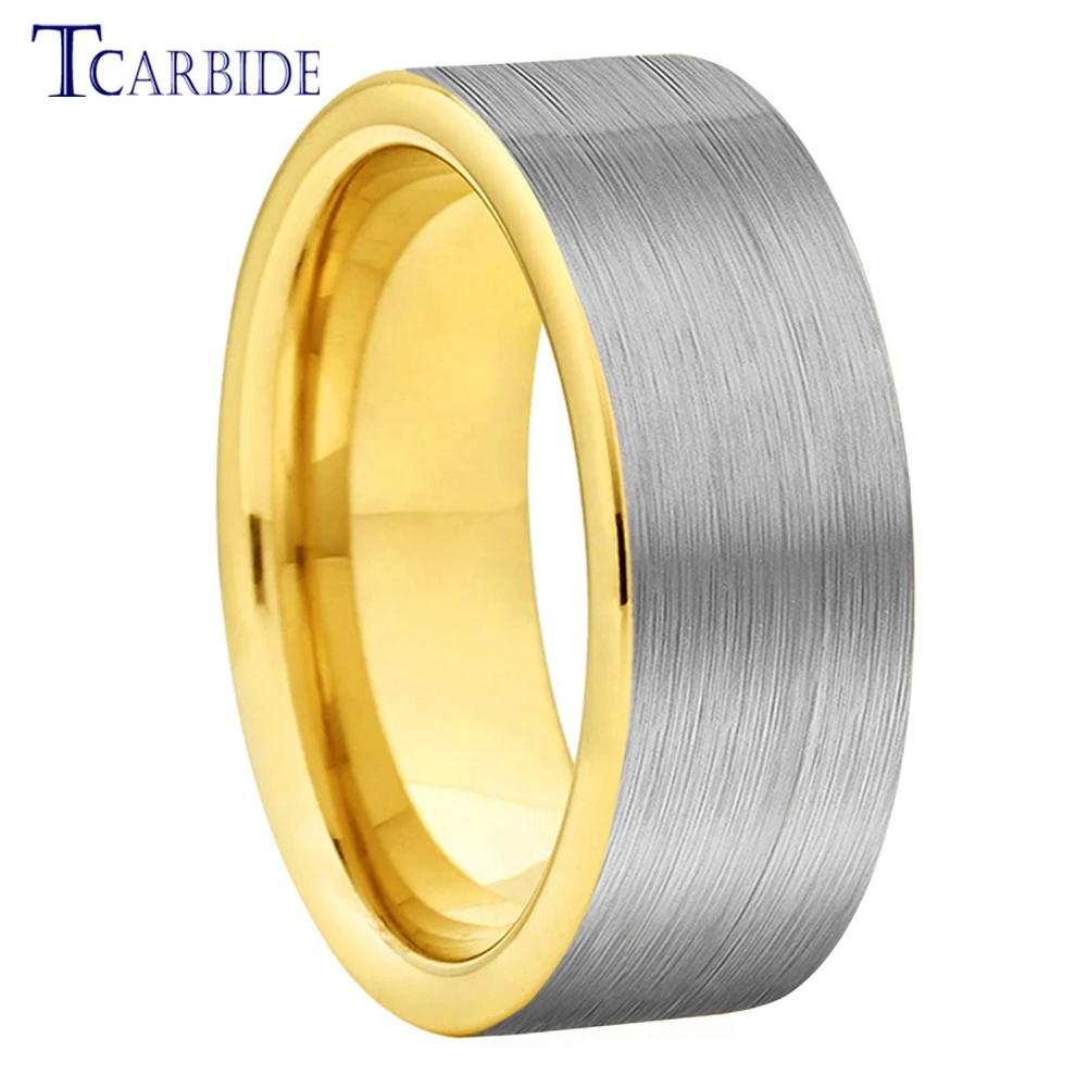 6MM 8MM Simple Wedding Band Tungsten Carbide Ring Men Women Jewelry Pipe Cut Brushed Finish Comfort Fit