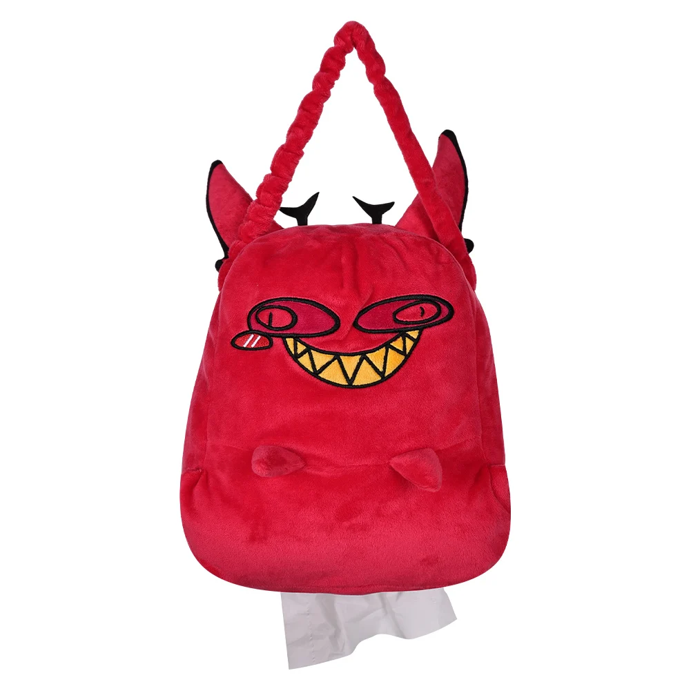 Alastor Curse Cat Cosplay Plush Tissue Box Anime Cartoon Hell Inn Hanging Toilet Paper Box Bag Birthday Xmas Gifts Home Decro