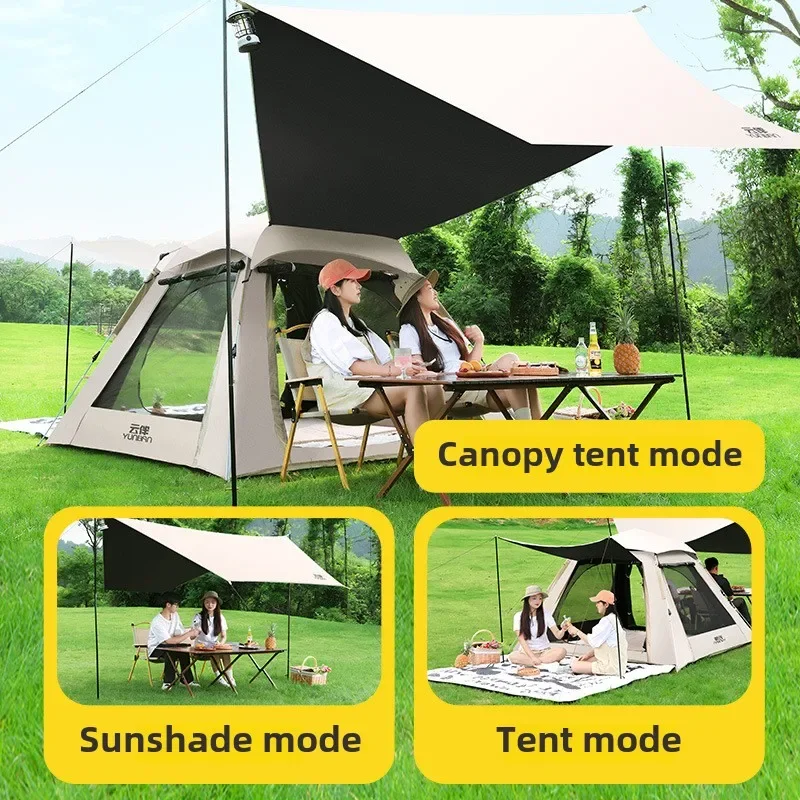 

Outdoor Folding Portable Camping Overnight Camping Rainproof Thick Black Glue Sun Protection Automatic Quick Opening Tent
