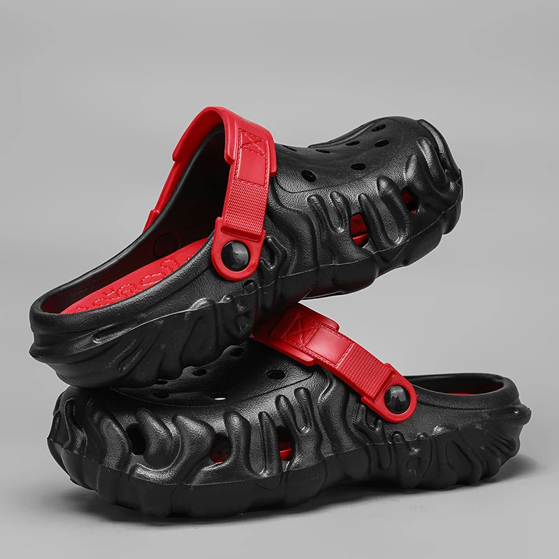 

Plus Size 47 Summer Men Sandals Clogs Outdoor Garden Clogs Hole Shoes Male Casual Shoes Water Shoes Comfort Home Soft Slippers